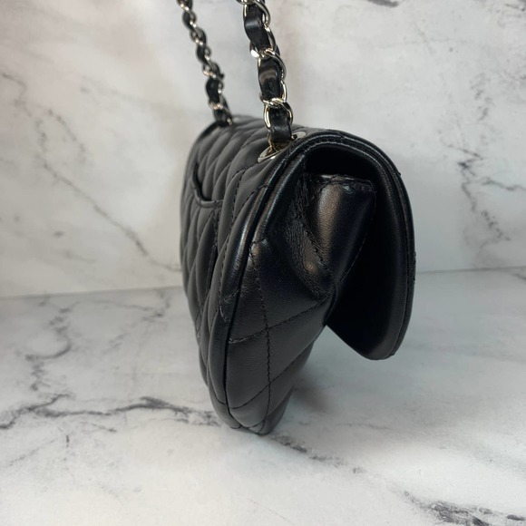 ❌❌ CHANEL Uniform CC calfskin leather black quilted Bumbag waist crossbody bag - Picture 9 of 15